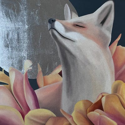 Silver Moon by Ildze Ose canvas print