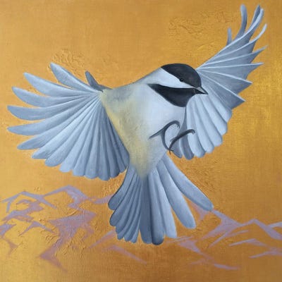 Chickadee by Ildze Ose canvas print