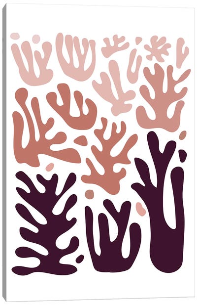 Coral Ombre Canvas Art Print - Coral Art