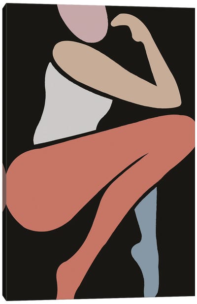 Female Thinker Earth Canvas Art Print - The Cut Outs Collection