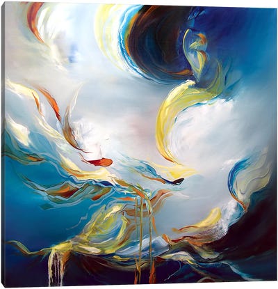 Water's Movement Canvas Art Print - Colorful Contemporary
