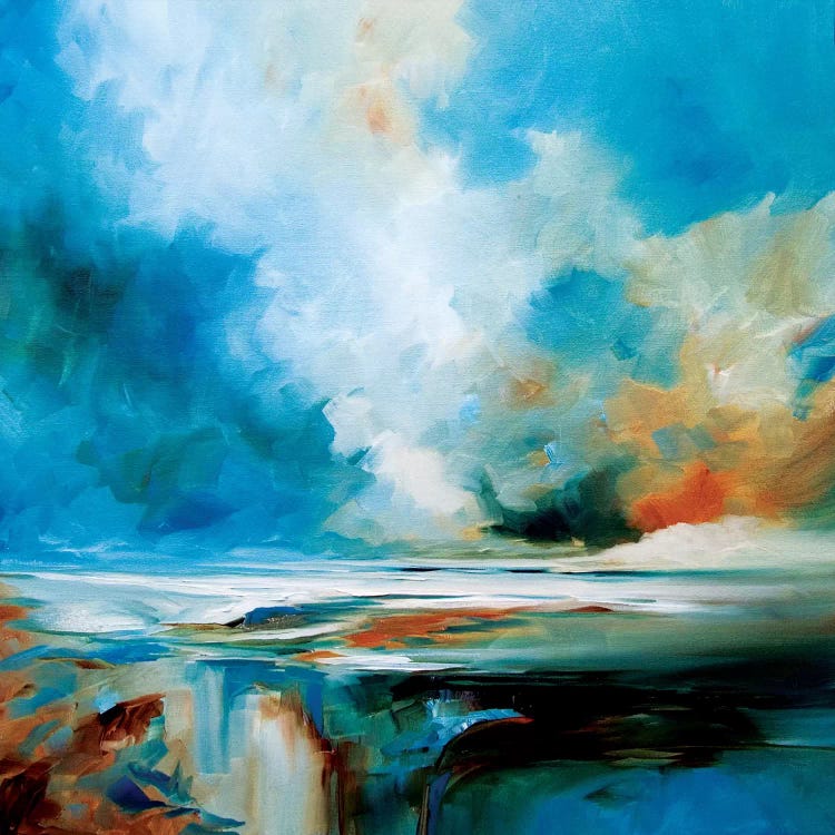 Aqua Haze by J.A Art wall art