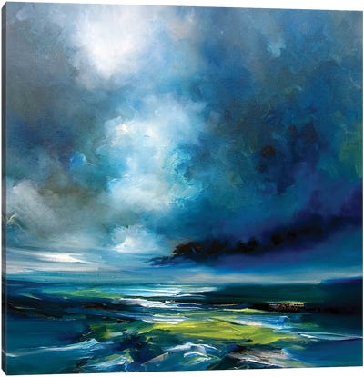 Blue Storm Canvas Art Print - J.A Art