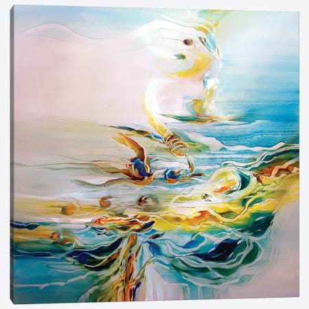 Angel Fish Canvas Print #JAB66} by J.A Art Canvas Wall Art