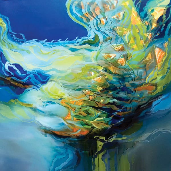 Abstract Expressionism: Catching Fishes by J.A Art