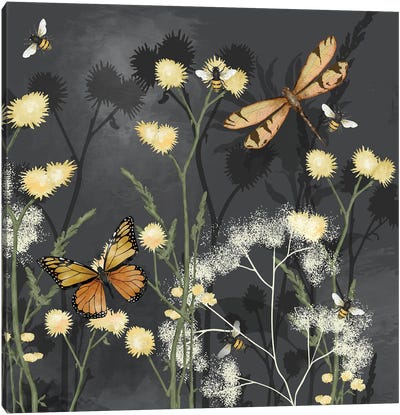 Garden Magic II Canvas Art Print - Monarch Butterflies