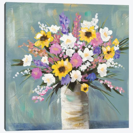 Mixed Pastel Bouquet I Canvas Print #JAD15} by Jade Reynolds Canvas Art Print