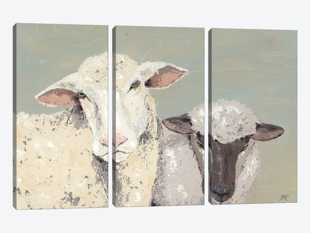 Sweet Lambs I 3-piece Canvas Artwork