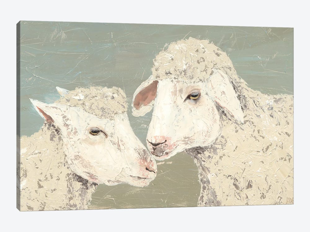 Sweet Lambs II by Jade Reynolds 1-piece Canvas Art Print