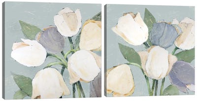 French Tulips Diptych Canvas Art Print