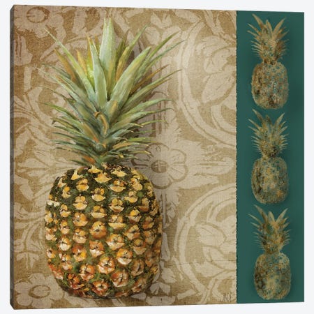 Pineapple Welcome I Canvas Print #JAD36} by Jade Reynolds Canvas Art Print
