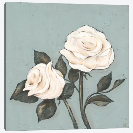 Two Tan Roses Canvas Print #JAD38} by Jade Reynolds Canvas Artwork