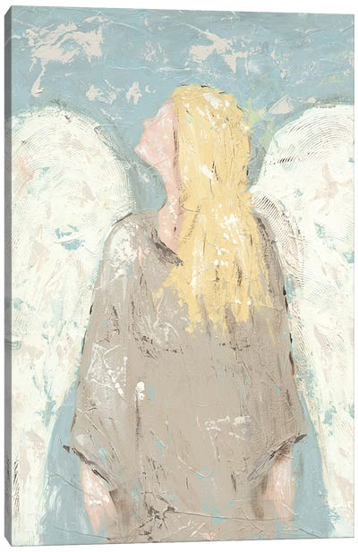 Angel Waiting Canvas Art Print - Religious Christmas Art