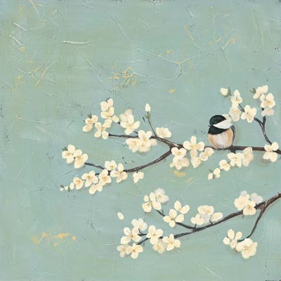 Chickadee & Dogwood I by Jade Reynolds art print