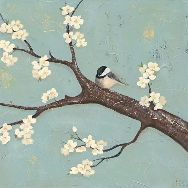 Dogwood Trees: Chickadee & Dogwood II by Jade Reynolds