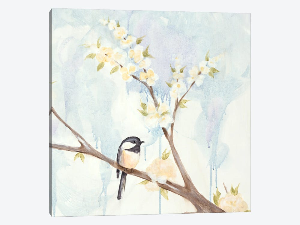 Spring Chickadees II by Jade Reynolds 1-piece Canvas Wall Art