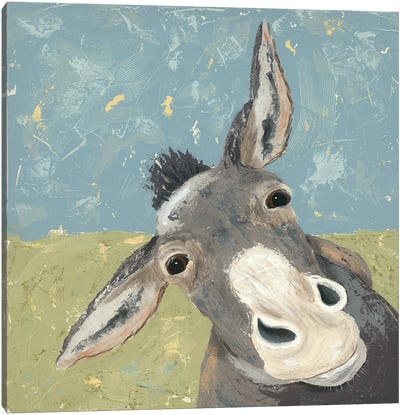 Farm Life-Mule Canvas Art Print - Donkey Art