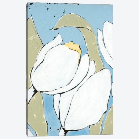 White Tulip Triptych II Canvas Print #JAD90} by Jade Reynolds Canvas Artwork