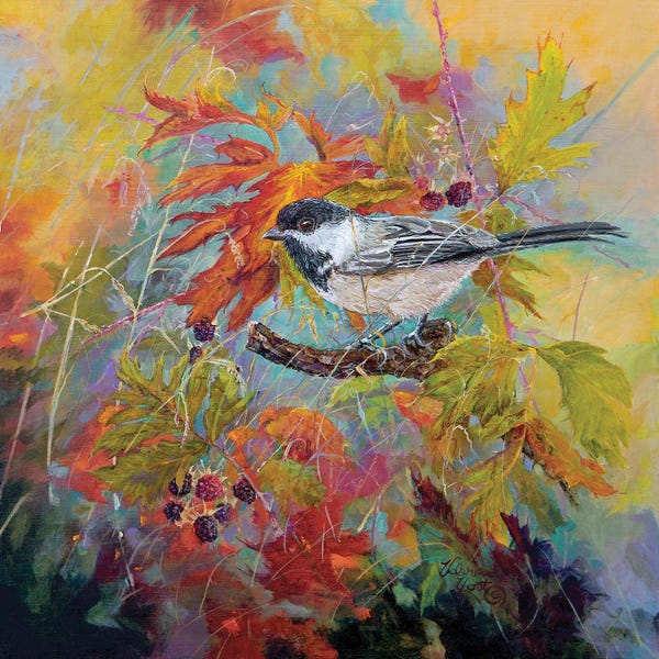 Fine Art Print: Sunset Blvd Chickadee by Janene Grende