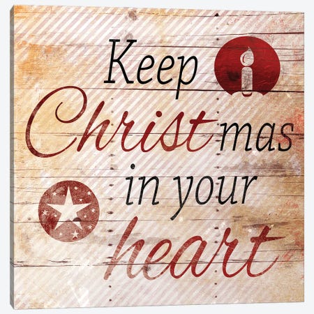 Christmas In Your Heart Canvas Print #JAG10} by Jace Grey Art Print