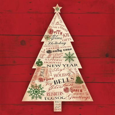 Christmas Tree Type by Jace Grey canvas print