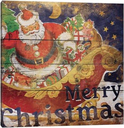 Santa Christmas Canvas Art Print - Santa Claus Art