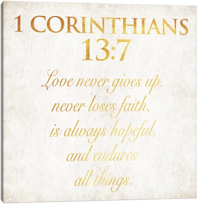 Corinthians Canvas Art Print - Bible Verse Art