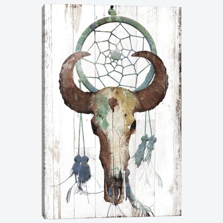 Bull With Dreamcatcher Canvas Print #JAG37} by Jace Grey Canvas Wall Art