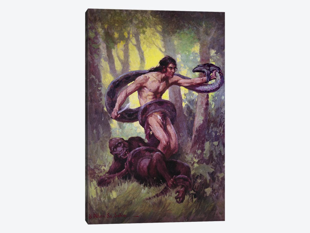 Tarzan®, Lord of the Jungle® by J. Allen St. John 1-piece Canvas Art