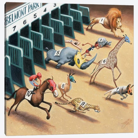 Animal Race Canvas Print #JAM1} by James Bennett Art Print
