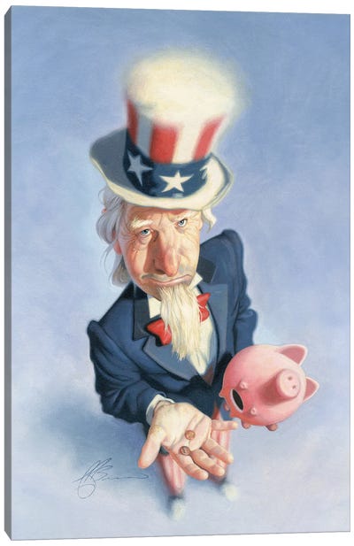 Poor Uncle Sam Canvas Art Print - Uncle Sam