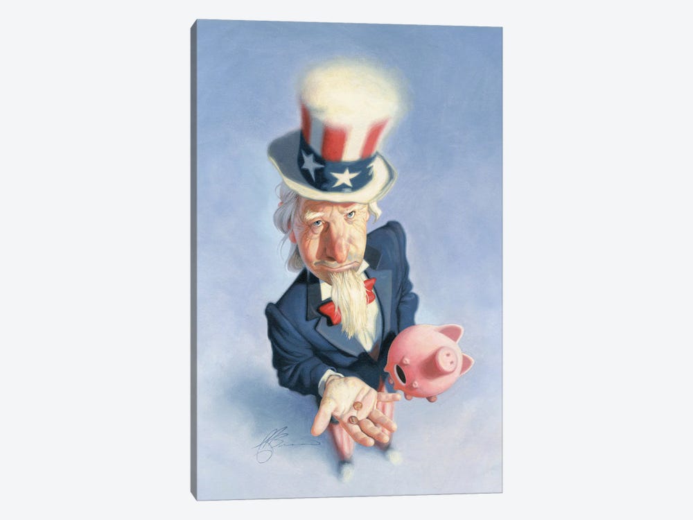 Poor Uncle Sam by James Bennett 1-piece Canvas Artwork