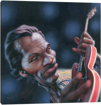 Chuck Berry Canvas Art Print - James Bennett