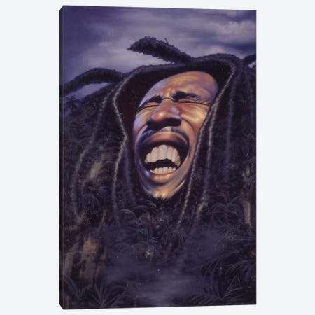 Bob Marley Canvas Print #JAM2} by James Bennett Art Print
