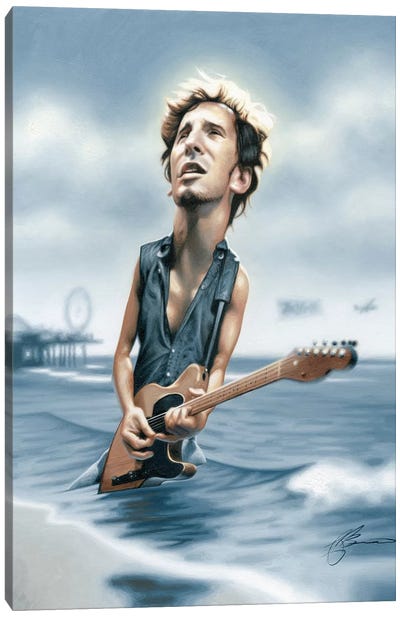 Bruce Springsteen Canvas Art Print - 60s Collection
