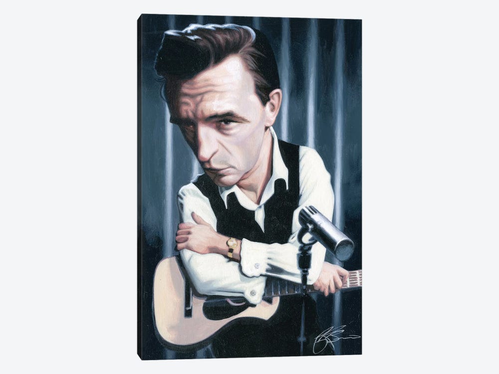 Johnny Cash by James Bennett 1-piece Canvas Print