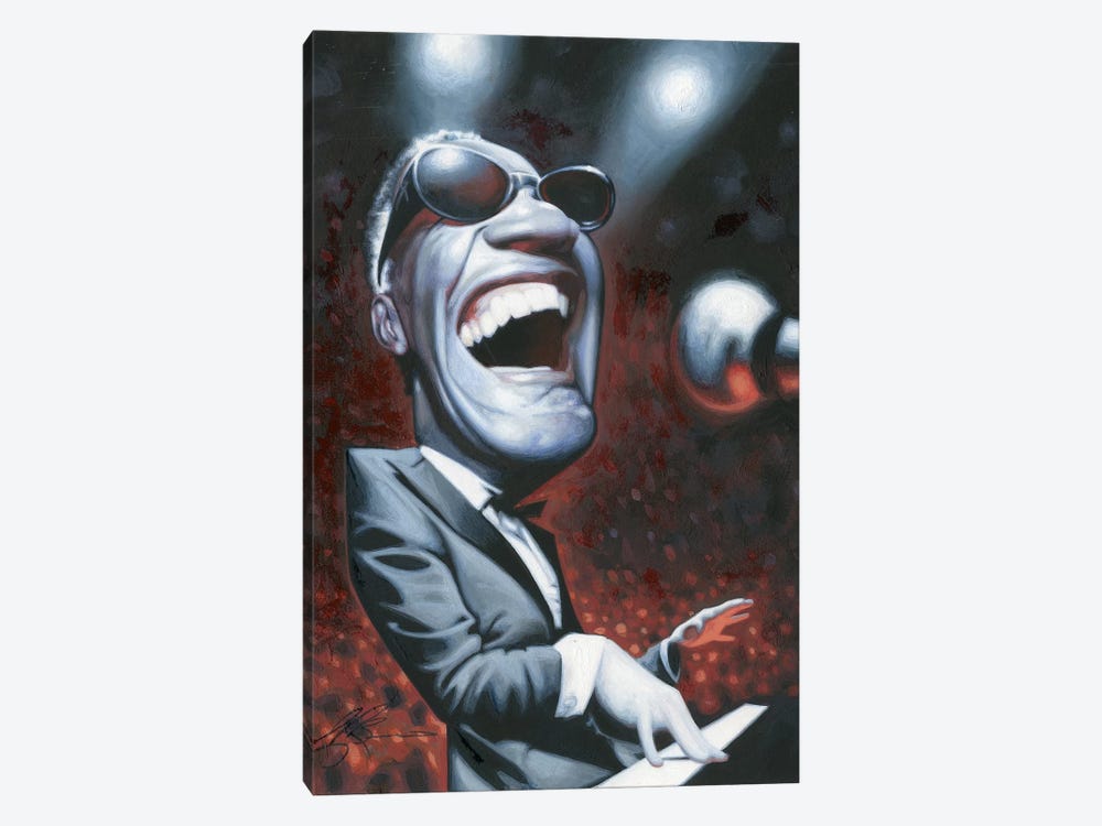 Ray Charles by James Bennett 1-piece Canvas Artwork