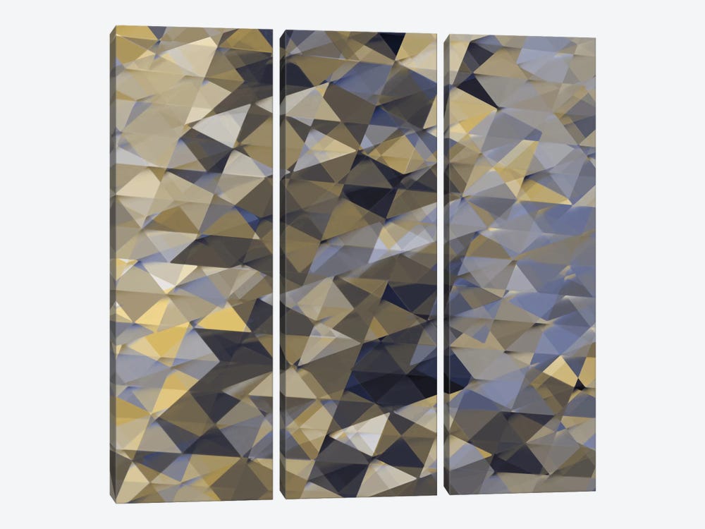 Geometric Squared I by Jan Tatum 3-piece Canvas Art Print