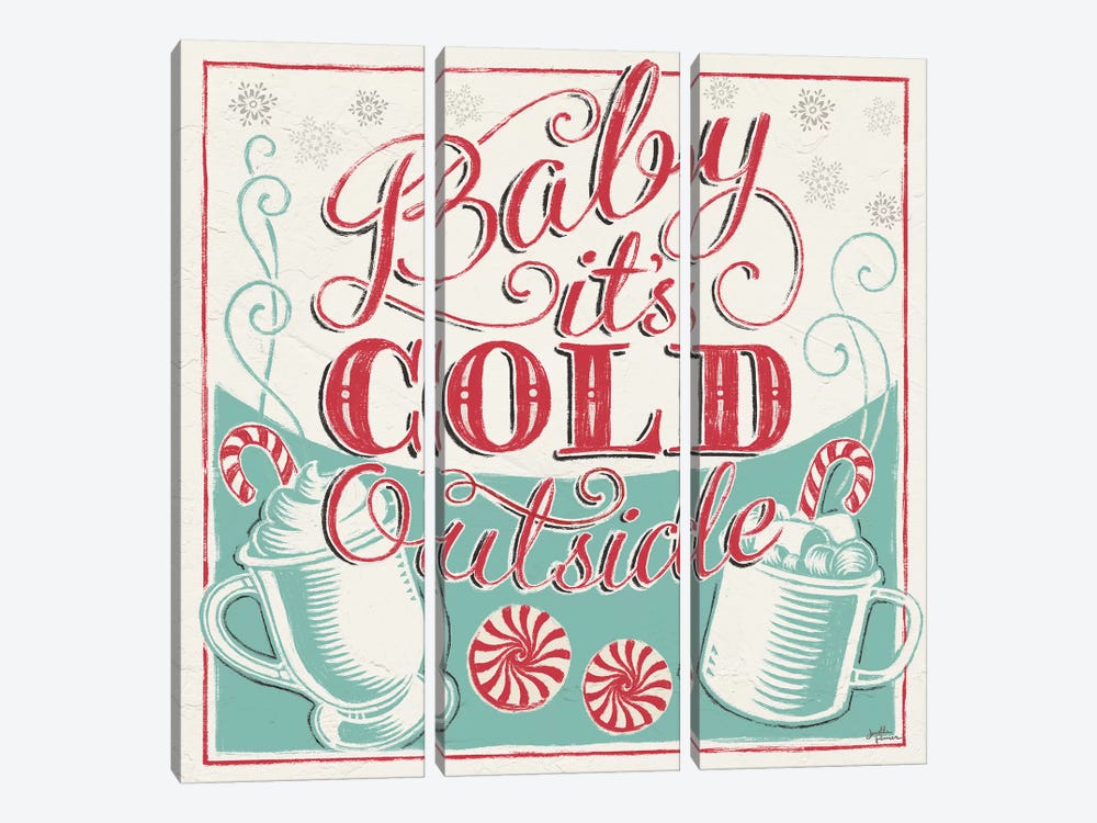 Merry Little Christmas II by Janelle Penner 3-piece Canvas Art Print