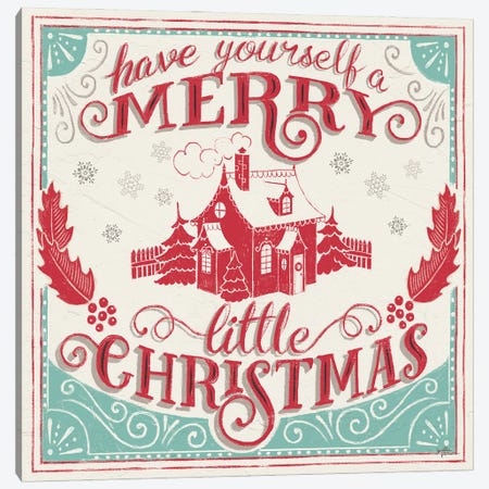 Merry Little Christmas V Canvas Print #JAP118} by Janelle Penner Canvas Wall Art