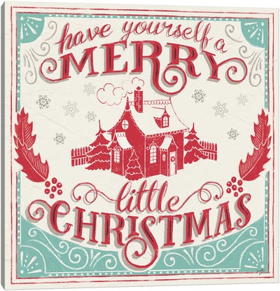 Merry Little Christmas V Canvas Art Print