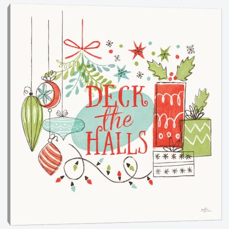Retro Christmas III Canvas Print #JAP120} by Janelle Penner Canvas Art Print