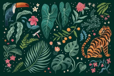 Jungle Love I by Janelle Penner framed canvas print