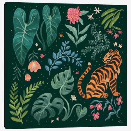 Jungle Love V Canvas Print #JAP162} by Janelle Penner Art Print