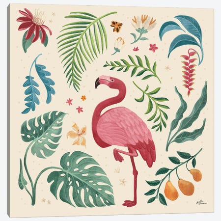 Jungle Love VI Cream Canvas Print #JAP170} by Janelle Penner Canvas Art