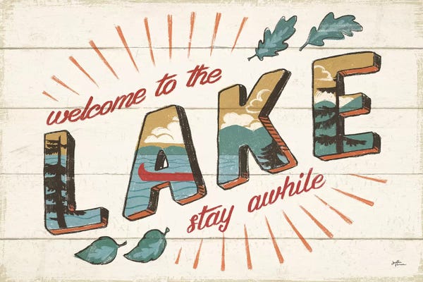 Janelle Penner: Vintage Lake I by Janelle Penner