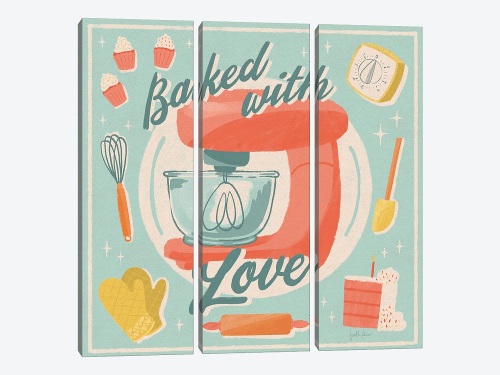 Fresh Baked III by Janelle Penner 3-piece Canvas Art Print