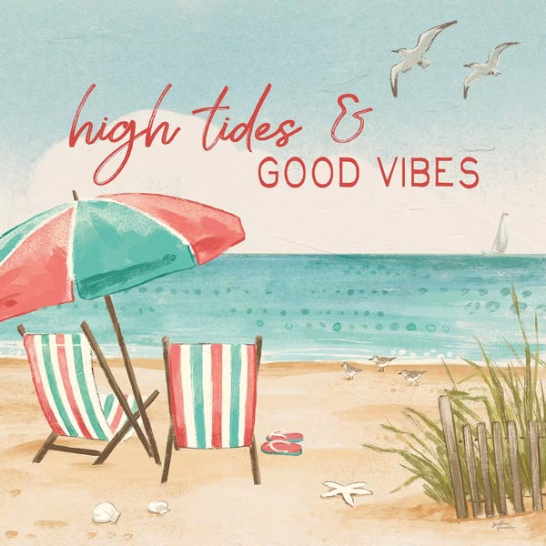 Janelle Penner: Beach Time II by Janelle Penner