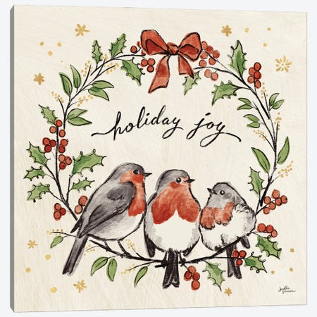 Christmas Lovebirds IV Canvas Print #JAP96} by Janelle Penner Canvas Print