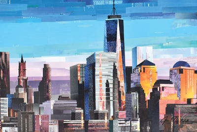 NYC Sunset by Jim Nonas canvas print